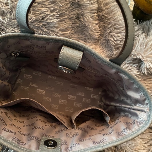 Michael Kors Gray Saffiano Leather Tote - Picture 2 of 4